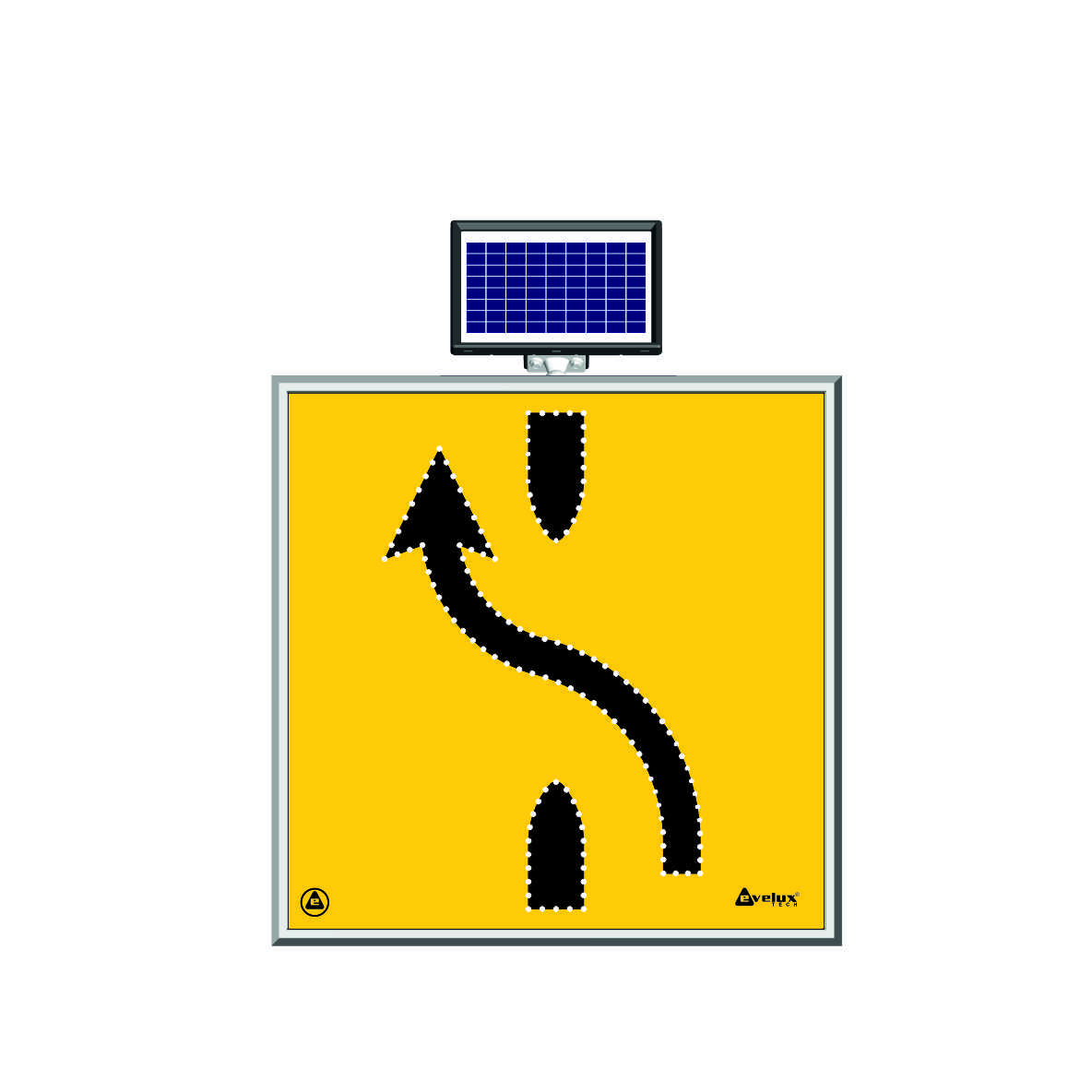 11600 S-LD - Şekil 9 Solar LED'li Yol Bakım Levhası
