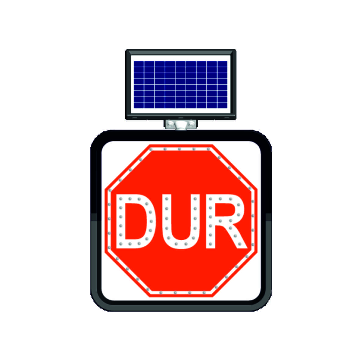 21800 FL - Şekil 4 Solar LED'li Uyarı Levhası