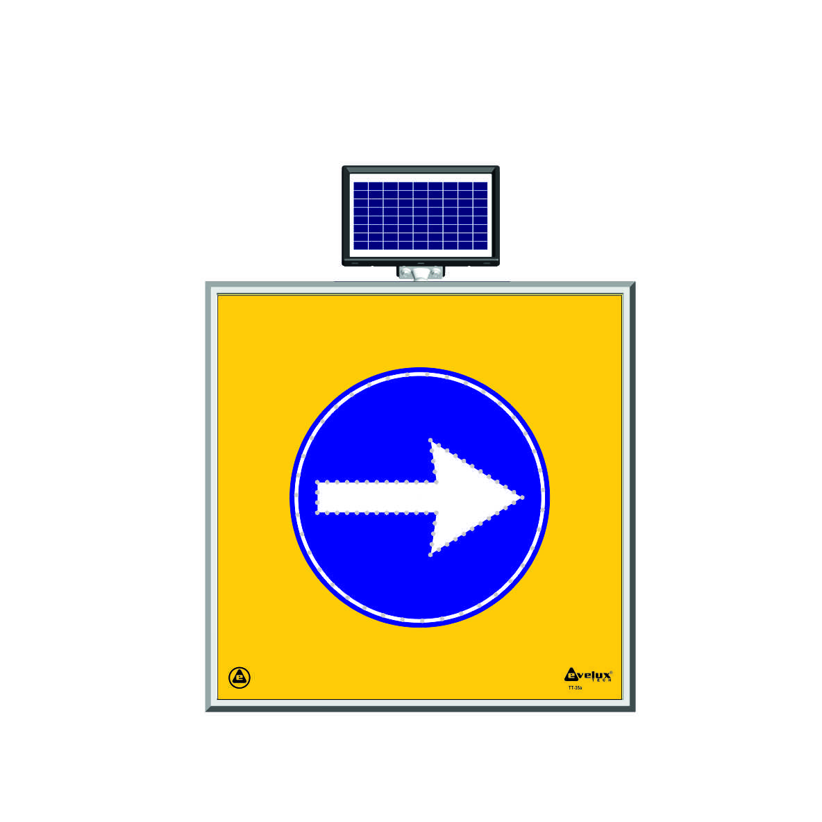 11600 S-LD - Şekil 15 Solar LED'li Yol Bakım Levhası