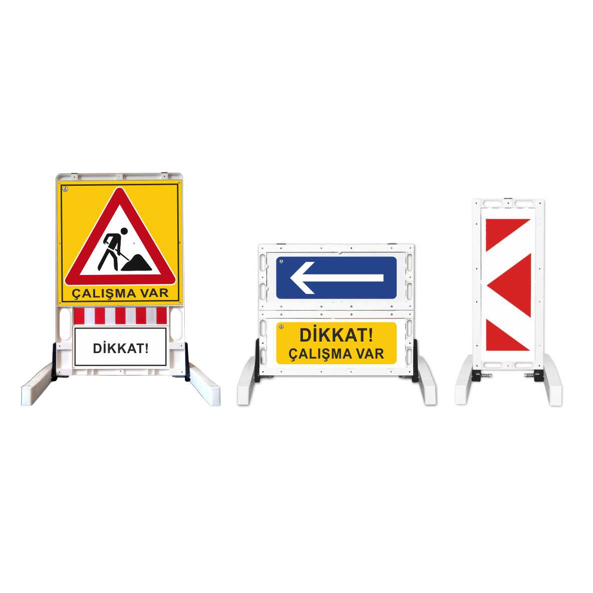 Katlanır Uyarı Levhalı Bariyerler